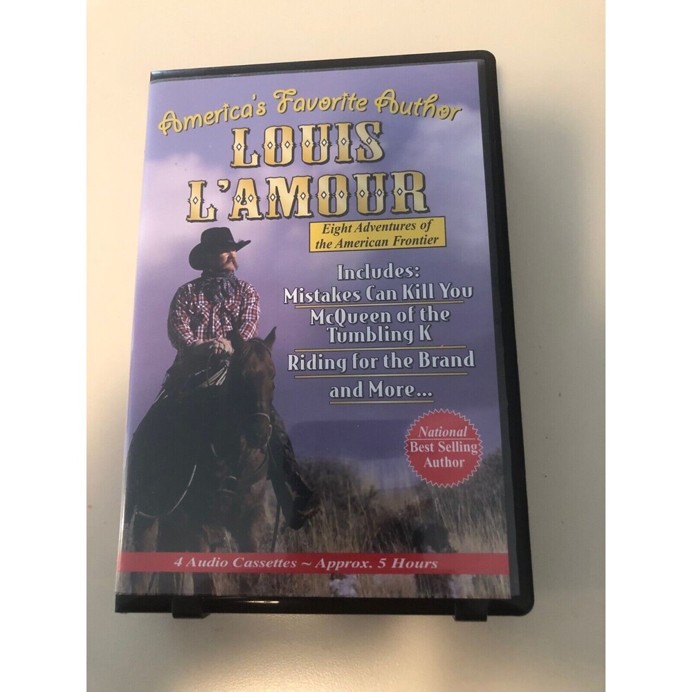 Louis L'Amour 8 Adventures of American‎ Frontier Audiobook 4 Cassettes 1989